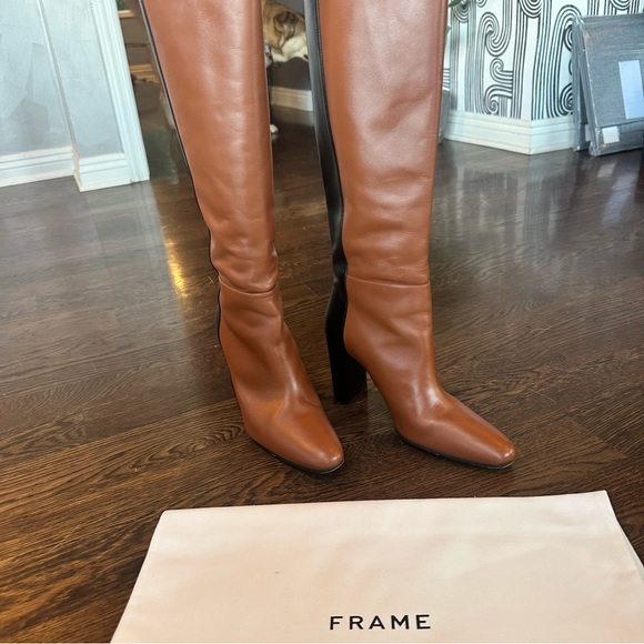 FRAME Le Catalina Heel Boot Whiskey Multi 9 US/39.5EU - Picture 10 of 12